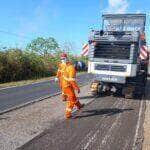 Recuperação funcional da BR 163 em Nova Mutum  - Foto por: Nova Rota do Oeste