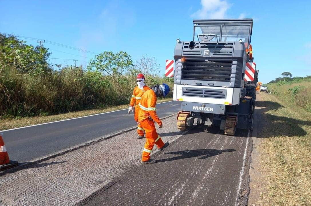 Recuperação funcional da BR 163 em Nova Mutum  - Foto por: Nova Rota do Oeste