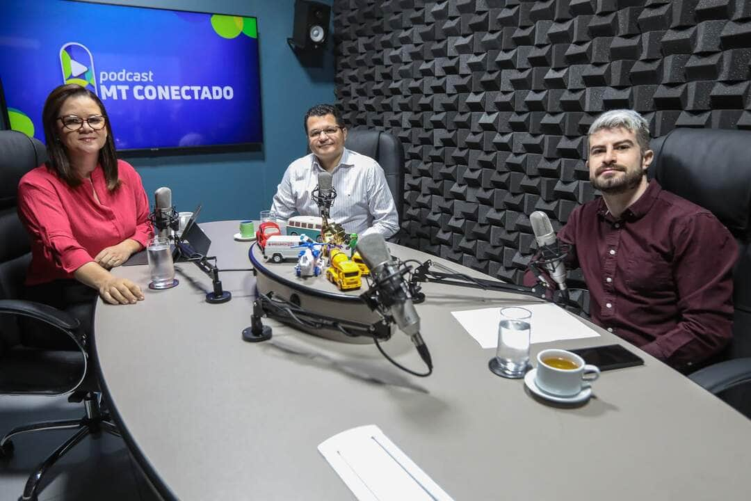 Gravação do podcast MT Conectado  - Foto por: Michel Alvin/Secom-MT