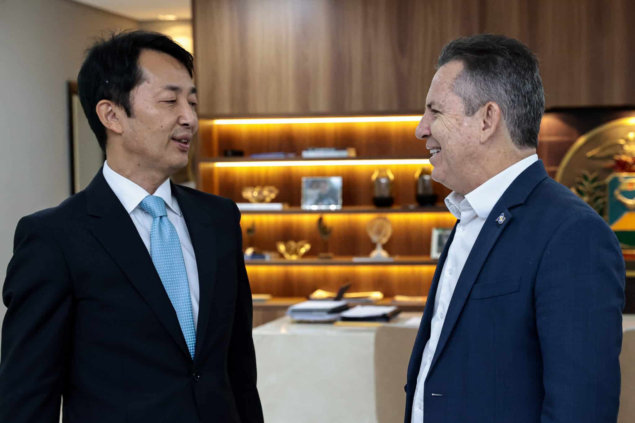 O embaixador do Japão no Brasil e o governador de Mato Grosso