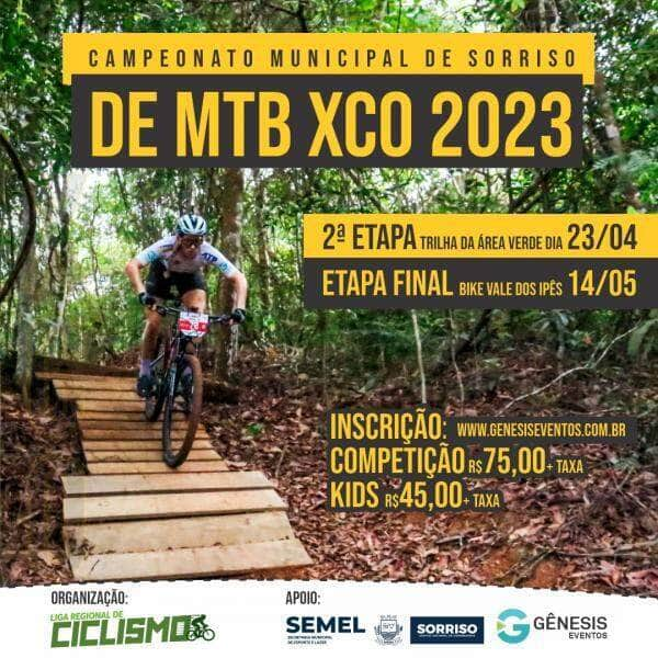 etapa final do campeonato municipal de sorriso de mtb xco sera realizado neste domingo