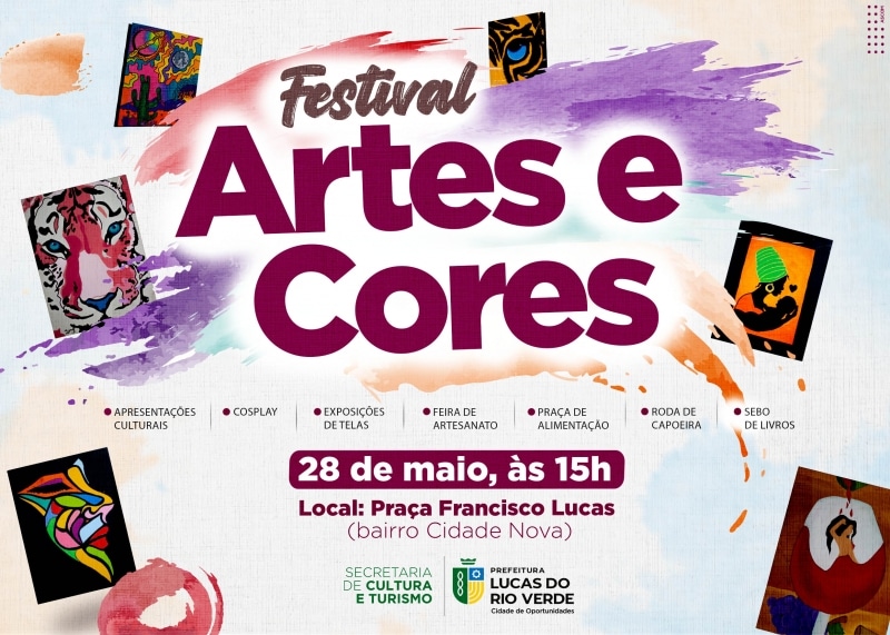 festival artes e cores acontece no proximo domingo 28