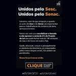 mensagem sobre corte de recursos do sesc e senac e imprecisa