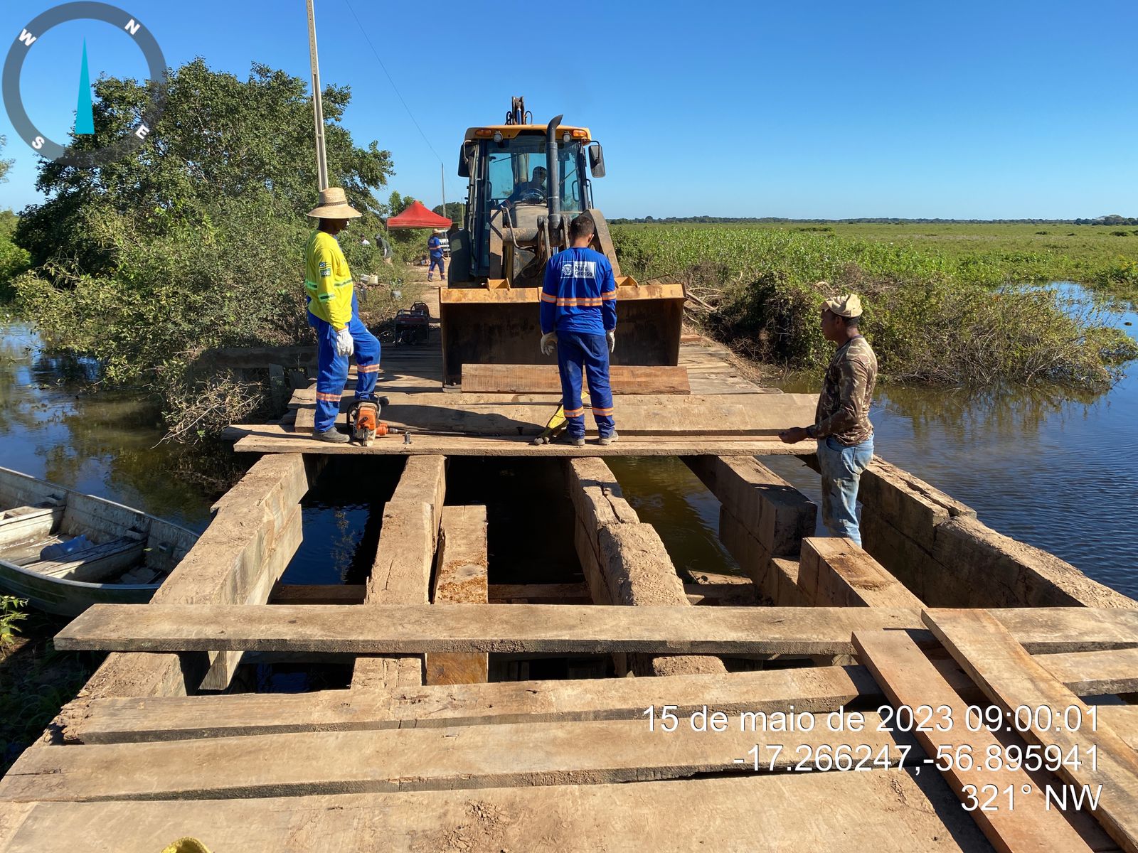 Fiscalização/Sinfra-MT | Reconstrução de ponte na Transpantaneira