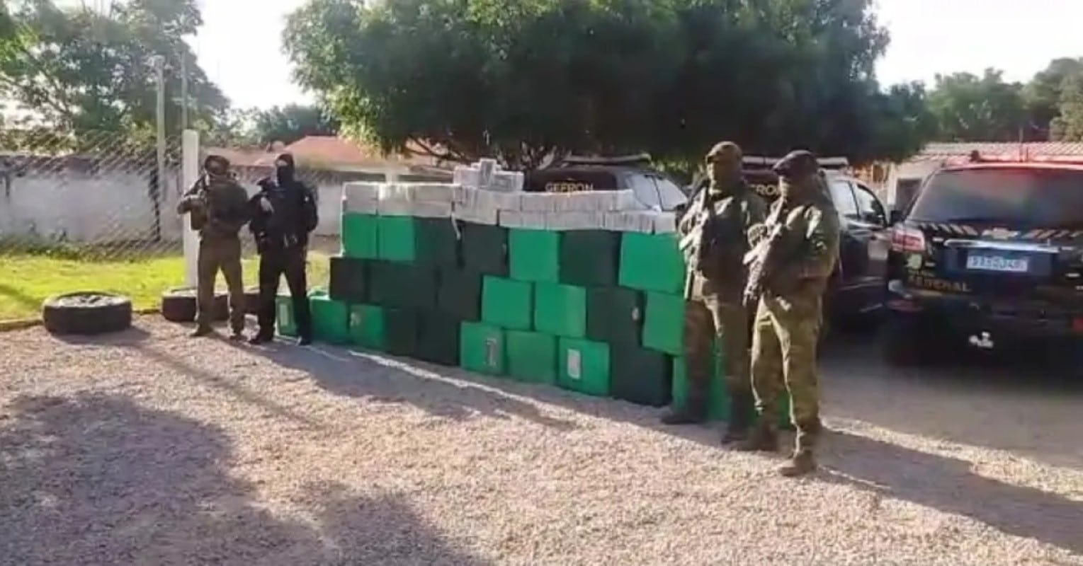 Ação policial resulta na apreensão de uma tonelada de cocaína em Mato Grosso