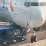 Aviao destroi trator de reboque em acidente em aeroporto de Nova York