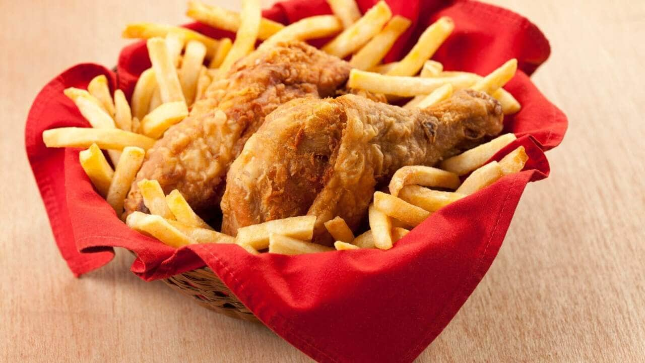 Como fazer frango com fritas