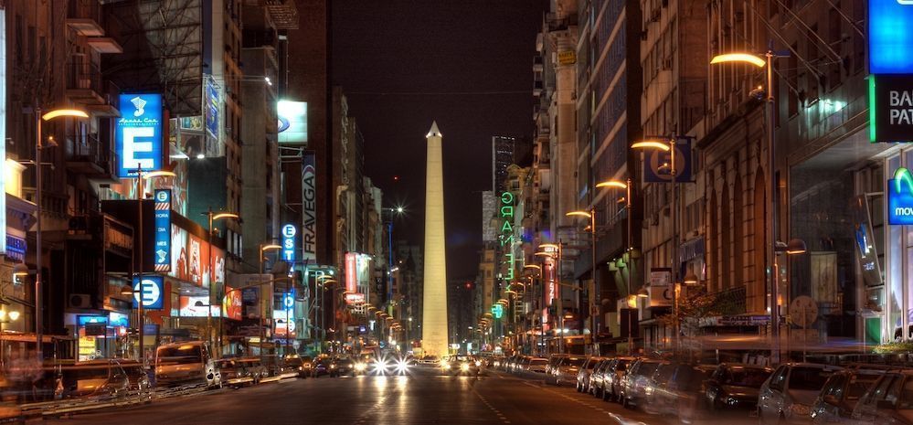 Corrientes Buenos Aires at Night