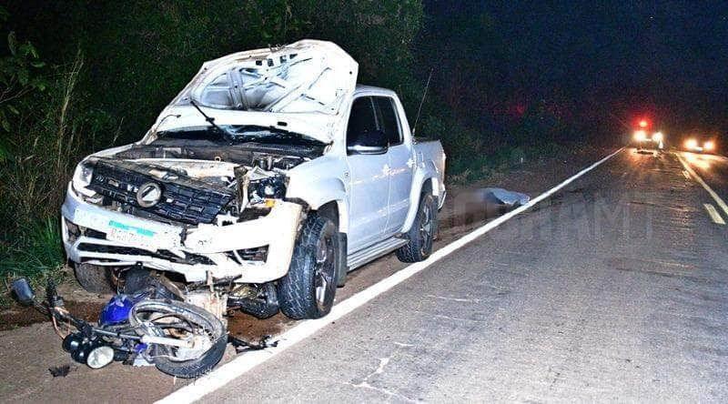 Homens morrem em colisão entre motocicleta e caminhonete em rodovia de Mato Grosso