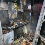 O fogo destruiu completamente a casa