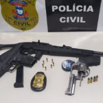Policia Civil prende tres pessoas por porte ilegal de arma de fogo e pesca ilegal
