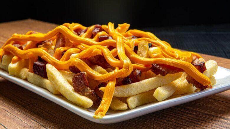 Receita de batata frita com cheddar