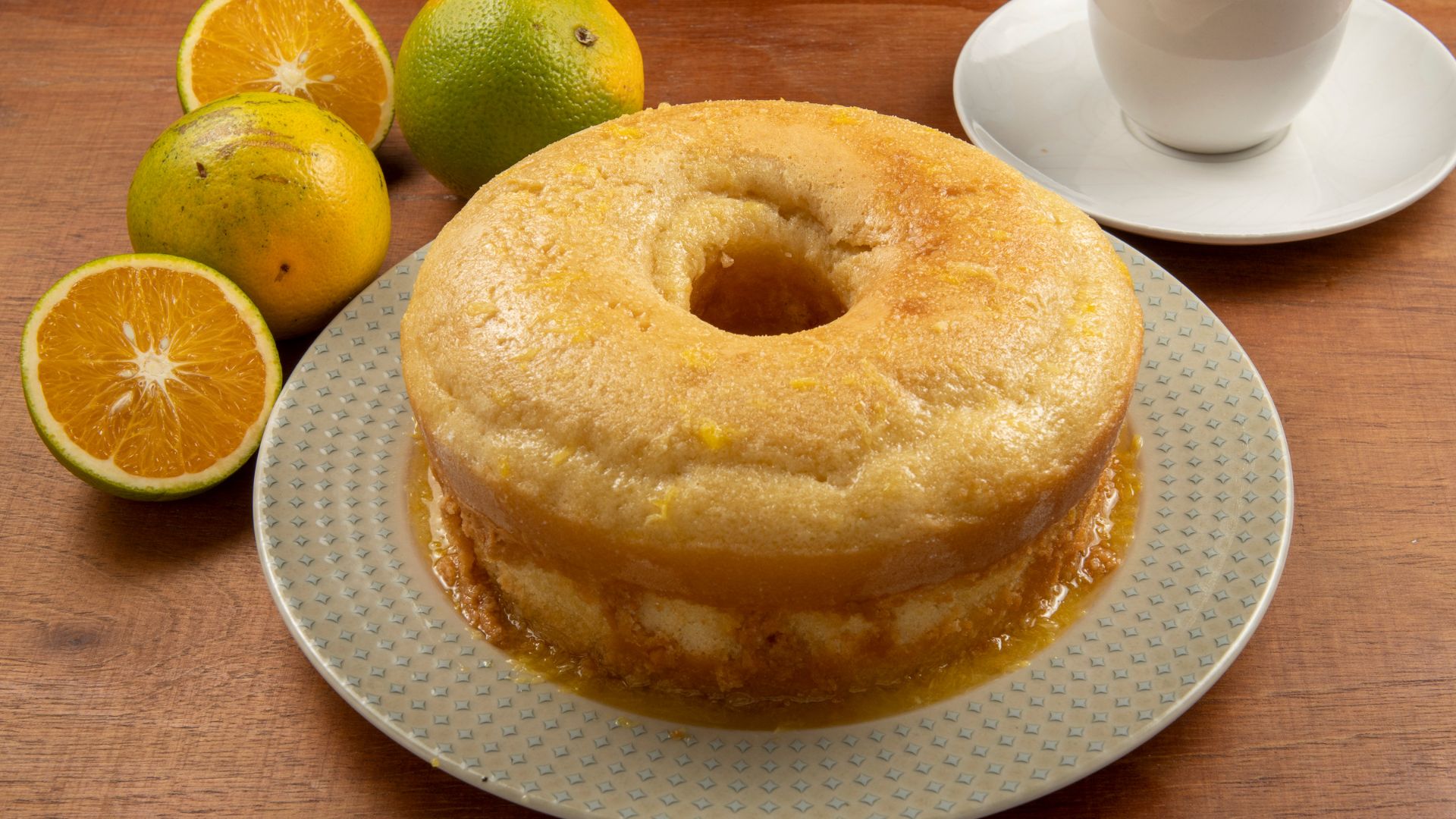 Receita de bolo de laranja com casca