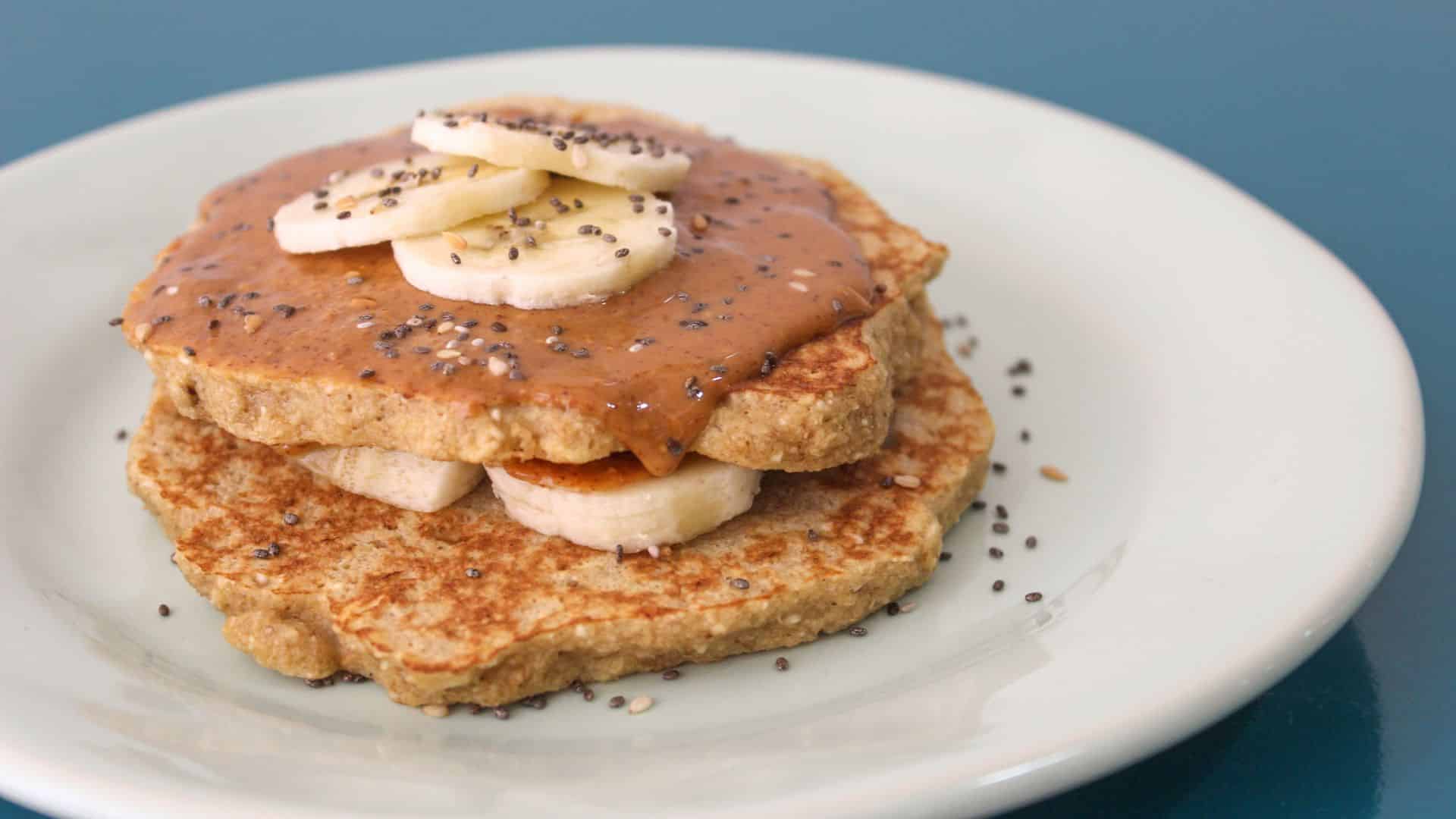 Receita de panqueca de banana e aveia