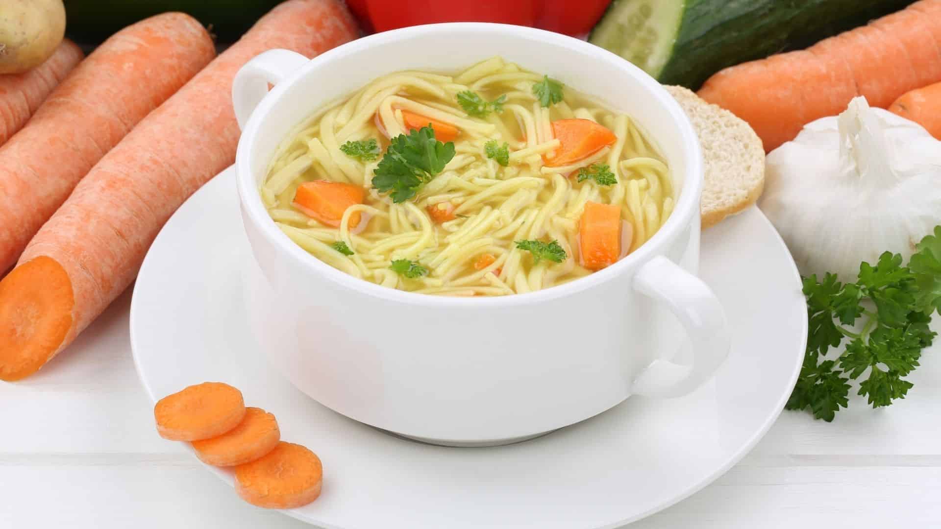 Receita de sopa de macarrão