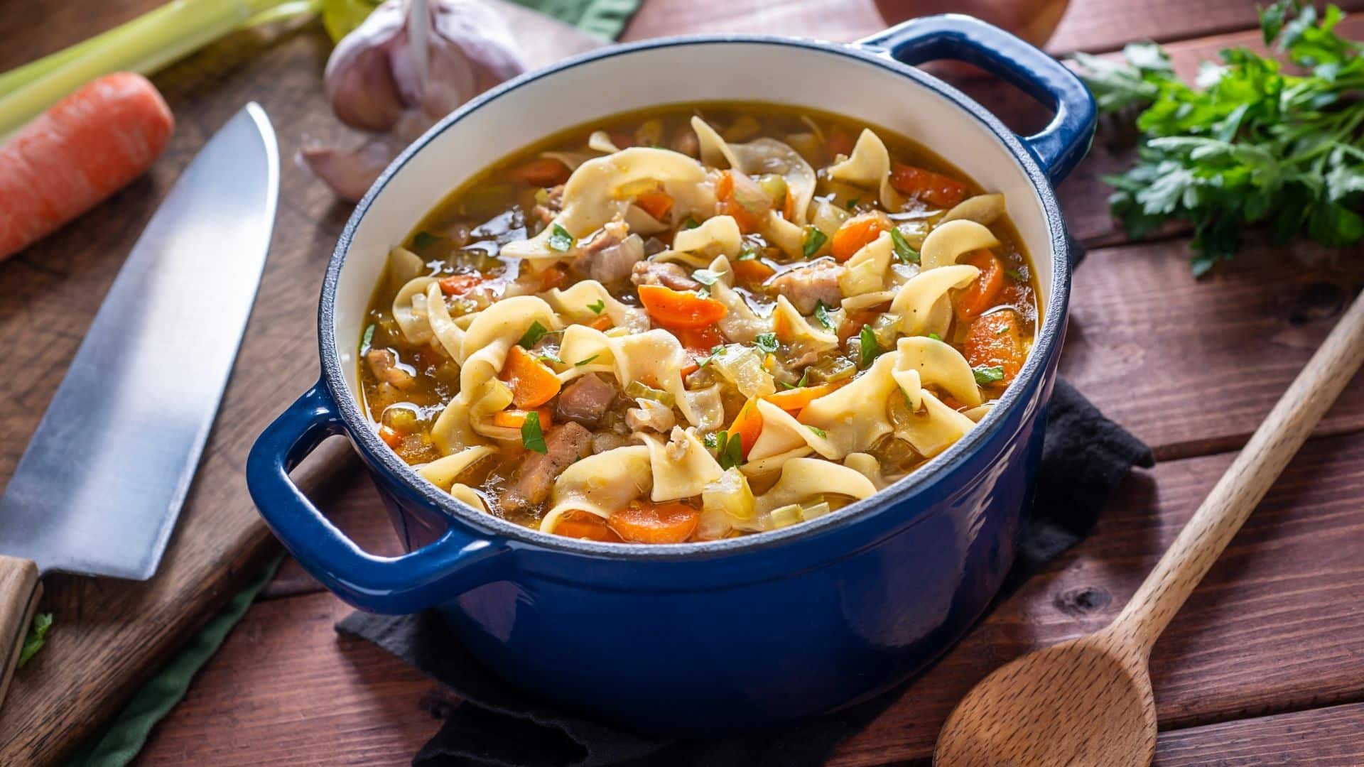 Receita de sopa de macarrão