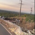 Vídeo mostra caminhão destruído após acidente na Serra dos Parecis
