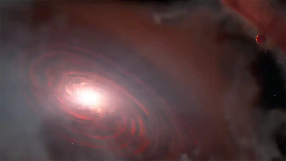 Telescopio James Webb detecta vapor de agua em regiao de formacao de planetas rochosos