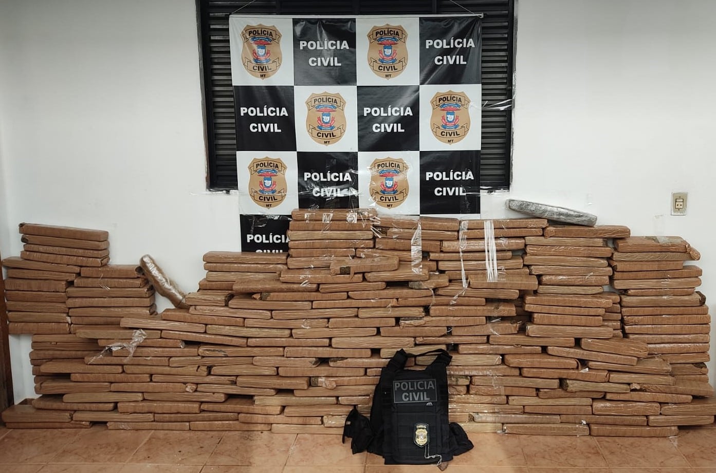 Polícia Civil apreende 280 tabletes de maconha em fazenda em Pedra Preta