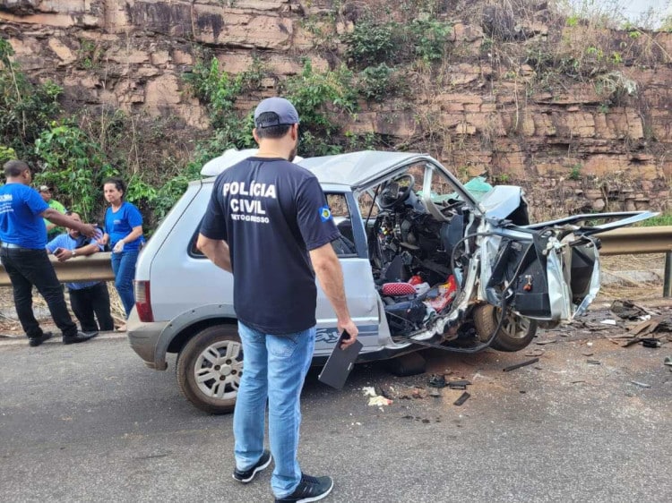 Acidente mata três pessoas na BR-070 em Cáceres. Foto: Joner Campos/Cáceres Notícias.