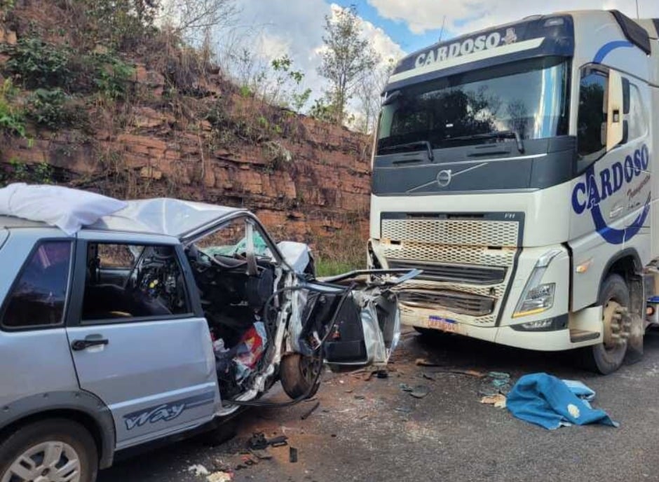 Acidente mata três pessoas na BR-070 em Cáceres. Foto: Joner Campos/Cáceres Notícias.