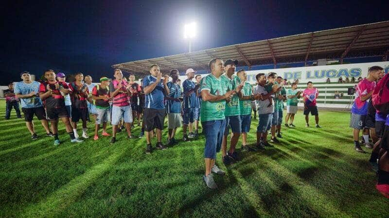 abertura do campeonato municipal de futebol amador aconteceu neste sabado 12