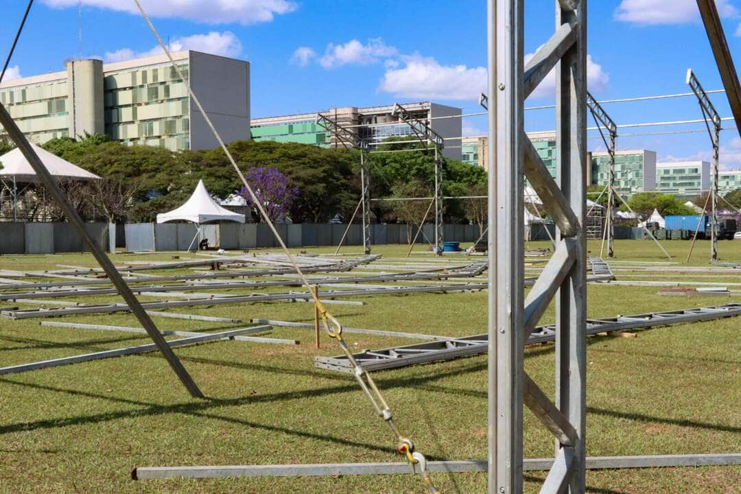 Brasília-DF, 01/09/2023, Estrutura para o desfile de 7 de setembro onde vitimou 4 operários. Na Esplanada dos Ministérios. Foto: Valter Campanato/Agência Brasil/Arquivo