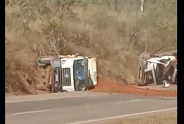 Acidente envolvendo três veículos de carga deixa um morto em Rondonópolis