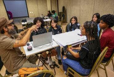 Brasília, 21/10/2023 80 estudantes do ensino médio de escolas públicas do DF participam de um Hackathon que tem como objetivo pensar soluções e estratégias para o enfrentamento à desinformação sobre vacinas nas escolas. Foto: Fabio Rodrigues-Pozzebom/ Agência Brasil