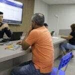 Servidor recebendo atendimento no Plantão Tira Duvidas em Sorriso  - Foto por: Joycy Ambrósio - MTPrev