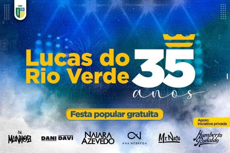 aniversario de lucas do rio verde tera programacao religiosa e show gospel de ana nobrega