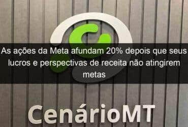 as acoes da meta afundam 20 depois que seus lucros e perspectivas de receita nao atingirem metas 1232038