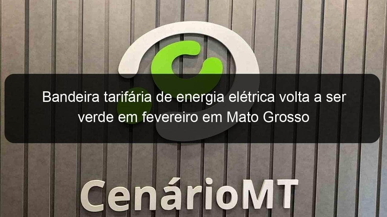 bandeira tarifaria de energia eletrica volta a ser verde em fevereiro em mato grosso 893072