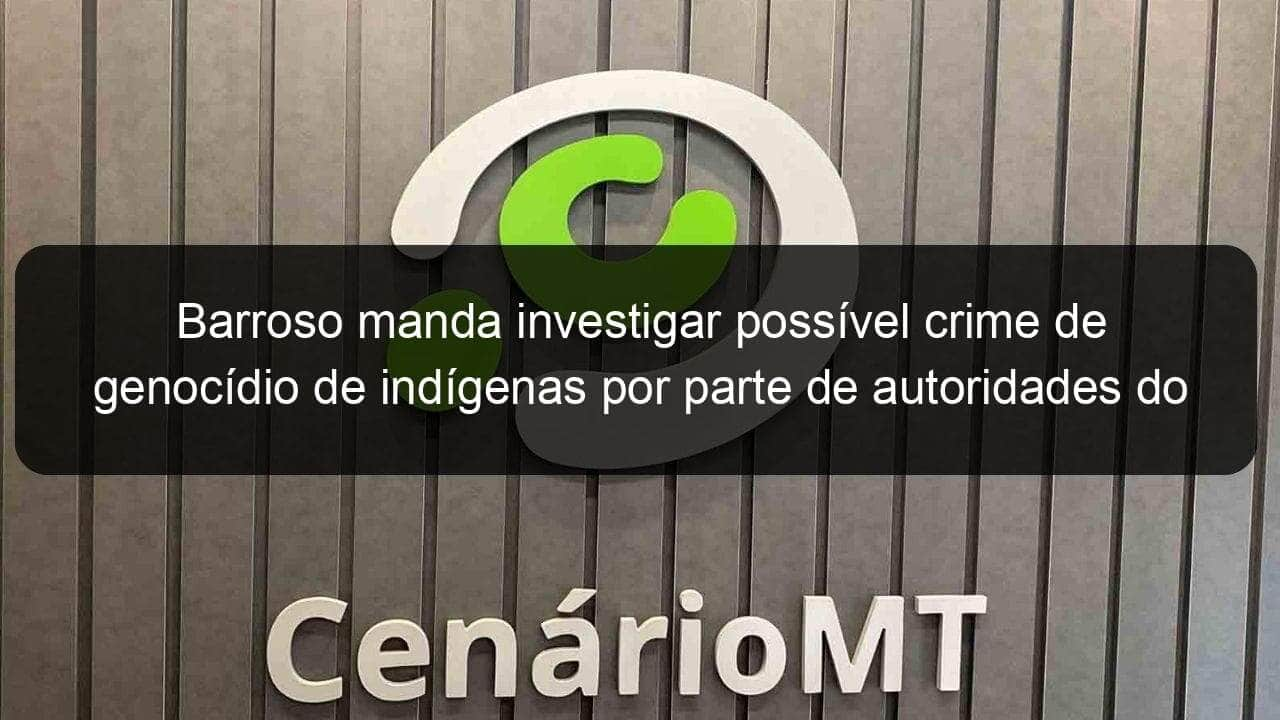 barroso manda investigar possivel crime de genocidio de indigenas por parte de autoridades do governo bolsonaro 1314868