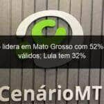 bolsonaro lidera em mato grosso com 52 dos votos validos lula tem 32 1210028