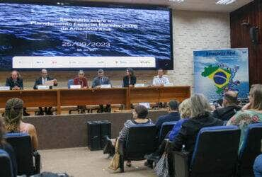 Brasília, DF 25/09/2023 A ministra do Meio Ambiente e Mudança do Clima, Marina Silva, abre o Seminário de Desenvolvimento das Definições Estratégicas para o Planejamento Espacial Marinho da Amazônia Azul, no auditório do Ibama Foto: Fabio Rodrigues-Pozzebom Por: Fabio Rodrigues-Pozzebom/ Agência Brasil