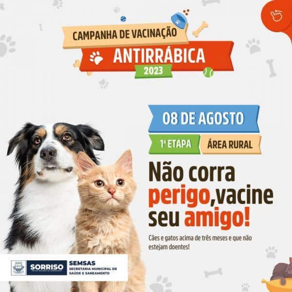 campanha de imunizacao antirrabica inicia amanha 8 de agosto
