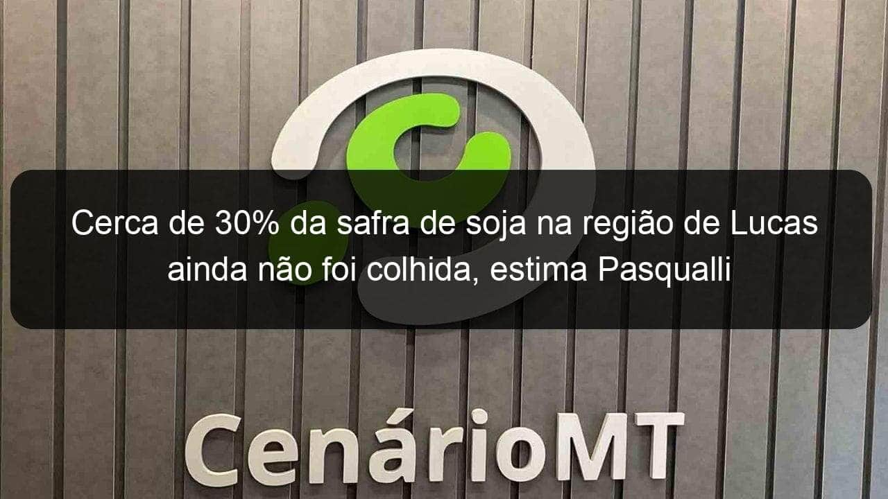 cerca de 30 da safra de soja na regiao de lucas ainda nao foi colhida estima pasqualli 1110482