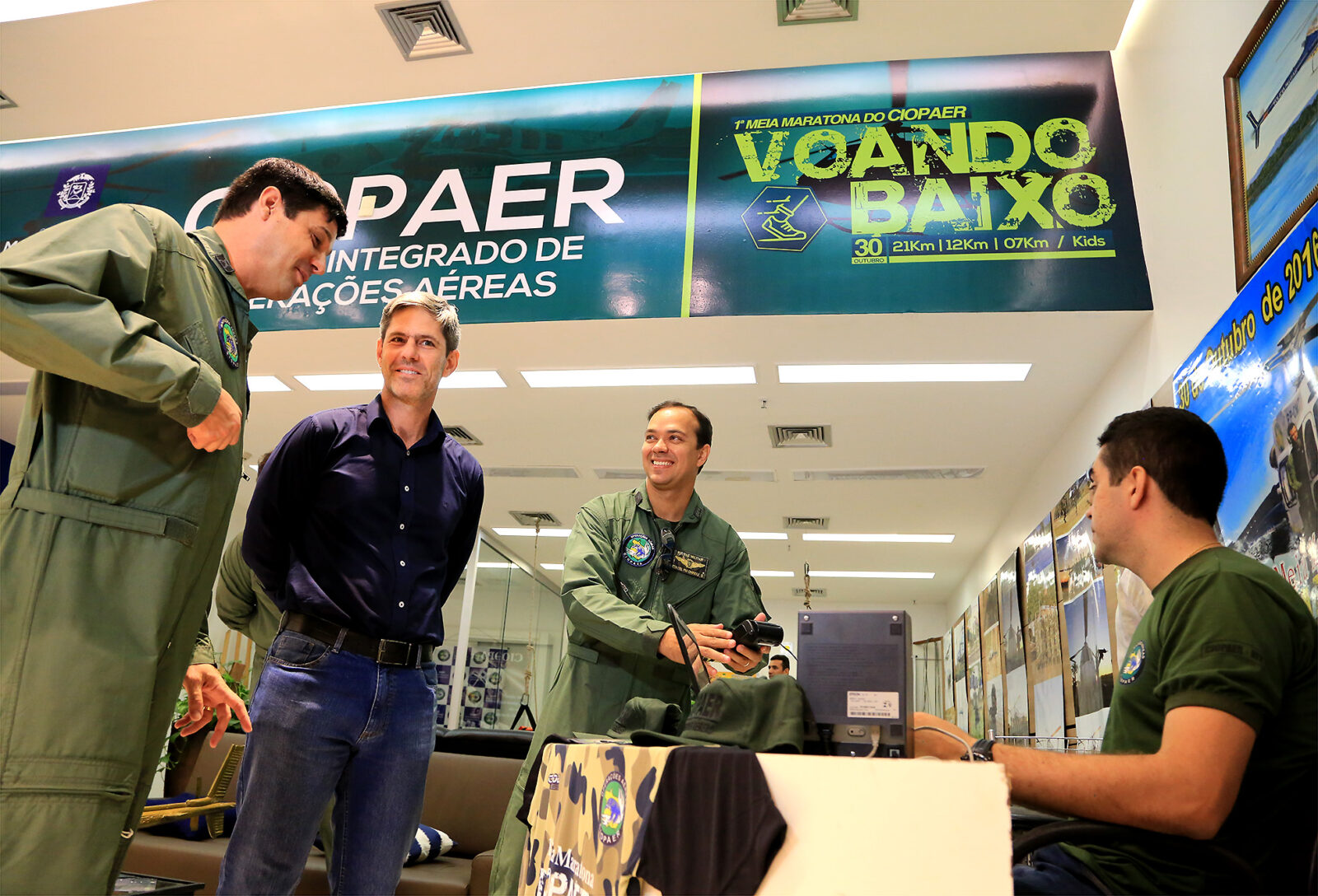 Ciopaer monta base e apresenta seu trabalho em shopping de Cuiabá              Crédito - Lenine Martins/Sesp-MT