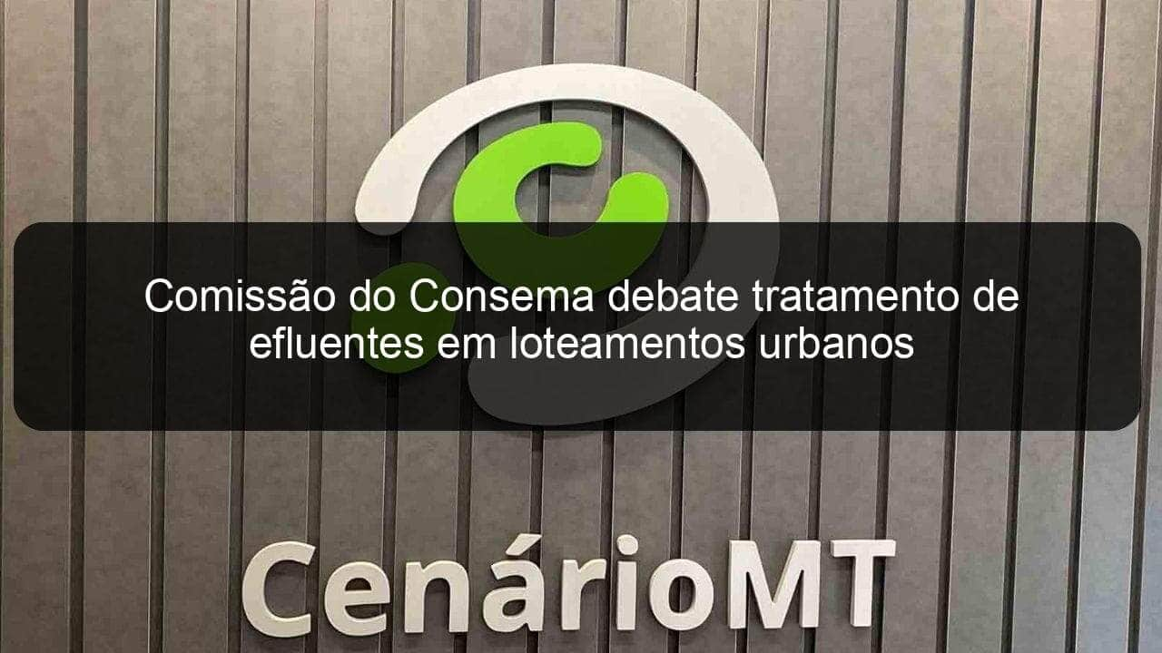 comissao do consema debate tratamento de efluentes em loteamentos urbanos 791753