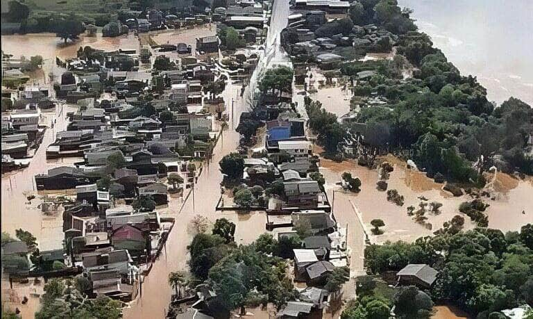 Comitiva da CAIXA visita municípios atingidos por ciclone no Rio Grande do Sul - Foto: Marinha do Brasil/RS