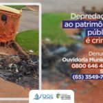contentor de residuos e queimado no bairro bandeirantes