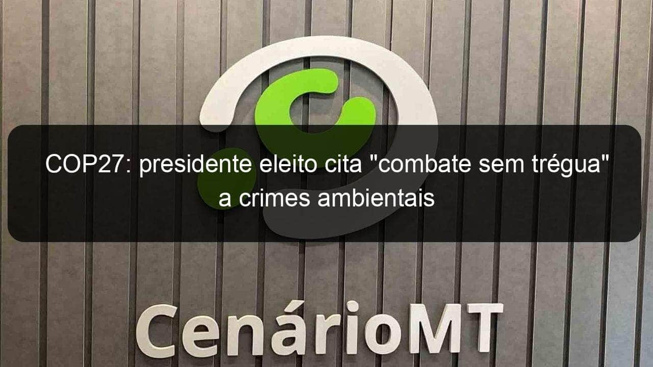 cop27 presidente eleito cita combate sem tregua a crimes ambientais 1249524