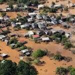 Rio Grande do Sul – Ciclone – Sobrevoo, assistência e resgate de pessoas ilhadas em Bom Retiro do Sul (RS). Foto: Marinha do Brasil/RS