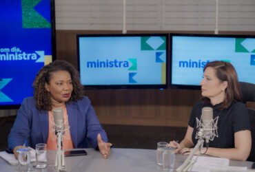 Brasília (DF), 27/09/2023, A Ministra da Cultura, Margareth Menezes, durante entrevista no programa