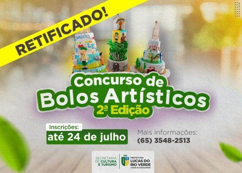 edital do concurso de bolos artisticos lucas 35 anos e retificado