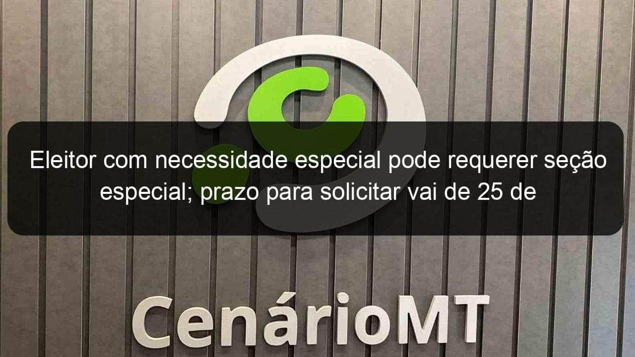 eleitor com necessidade especial pode requerer secao especial prazo para solicitar vai de 25 de agosto a 1o de outubro 943964