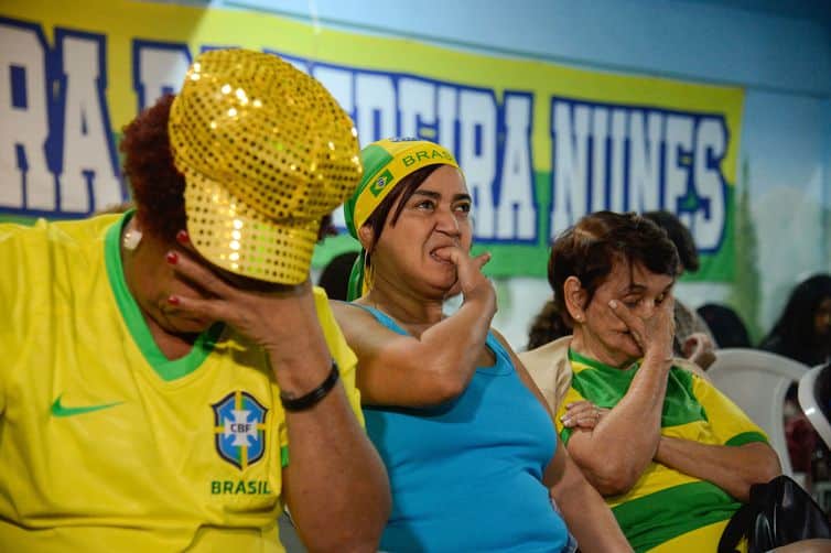 RIO DE JANEIRO (RJ), 02/08/2023 – Torcedores assistem partida do Brasil contra Jamaica pela Copa do Mundo Feminina da FIFA, em Vila Isabel, no <a href=
