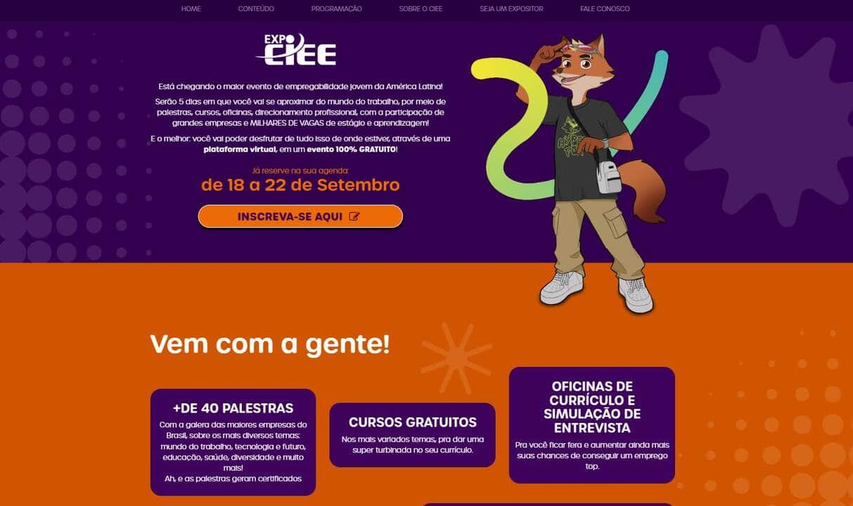 17/09/2023, Expo CIEE 2023 - Expo CIEE Feira do Estudante - EXPO CIEE. O maior evento da América Latina voltado à capacitação e inclusão profissional de jovens no mercado de trabalho. Foto: expociee. com. br