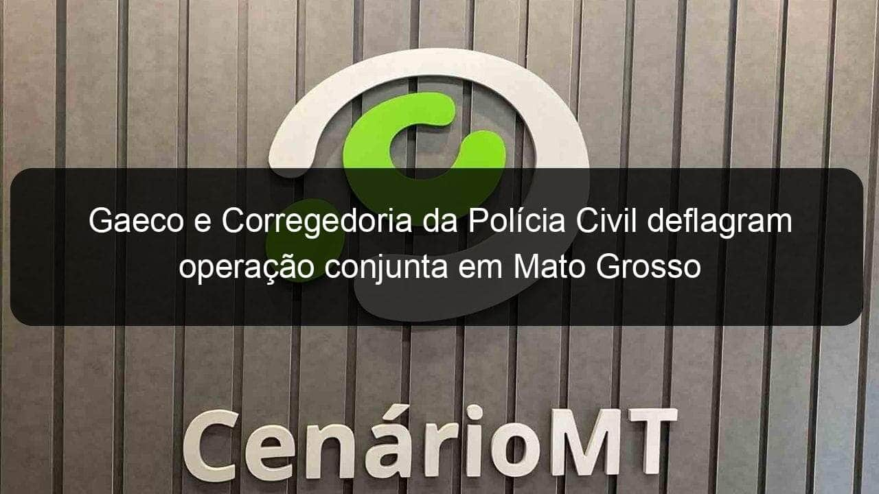 gaeco e corregedoria da policia civil deflagram operacao conjunta em mato grosso 1348248